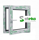 Окно STEKO м/п белое распашное 1,0 х 1,0 м 
