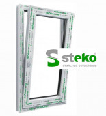 Окно STEKO м/п белое  поворотно-откидное 0,5 х 0,8 м